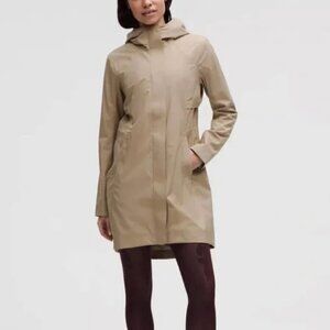lululemon athletica Beige Hooded Trench Coat